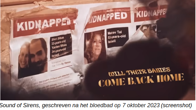 TheSoundOfSirens The Sound of Sirens werd geschreven en geproduceerd als eerbetoon aan en ter nagedachtenis van de slachtoffers van het tragische bloedbad op 7 oktober, dat gericht was tegen de Israëli's in zuidelijke kibboetsim en op het NOVA muziekfestival.