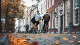 man in black jacket riding bicycle on road during daytime