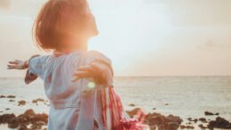 woman spreading her arms