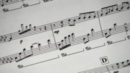 Music Sheet Showing Musical Notes