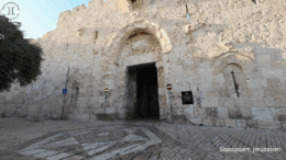 Sionspoort De Sionspoort, שער ציון, sha'ar tzion, bevindt zich aan de zuidwest-kant van de oude Ottomaanse stadsmuur, en vormt de verbinding tussen de Armeense wijk en de Joodse wijk met de 200 meter zuidelijker gelegen berg Sion, waarnaar de poort is genoemd.