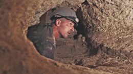 8. הארכיאולוג אורי ברגר במערכת המסתור בחוקוק.צילום אמיל אלגם רשות העתיקות Huqoq 640x400 1 Na het bewonderen van de mozaïeken in de opgegraven synagoge van Huqoq brengen we weer een bezoek aan deze Galilese stad. Vorig jaar werden daar bij opgravingen schuilplaatsen ontdekt, ter voor­berei­ding op de Joodse opstanden tegen de Romeinen.