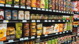 A grocery store filled with lots of food