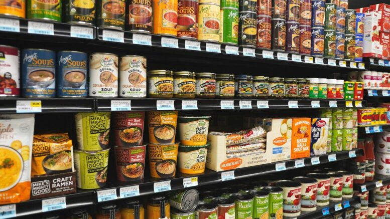 A grocery store filled with lots of food